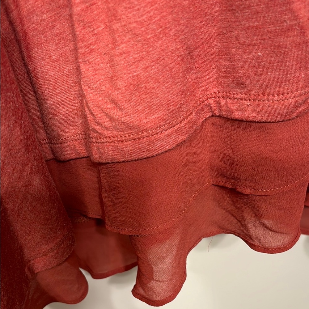 Flowy Red Tunic Top - Picture 2 of 2